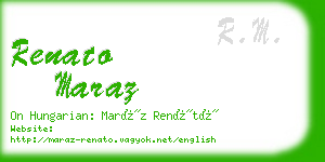 renato maraz business card